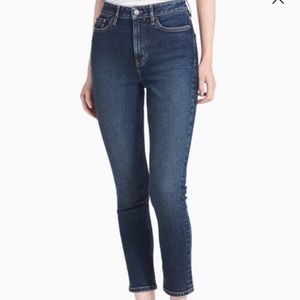 Calvin Klein high rise ankle skinny denim jeans